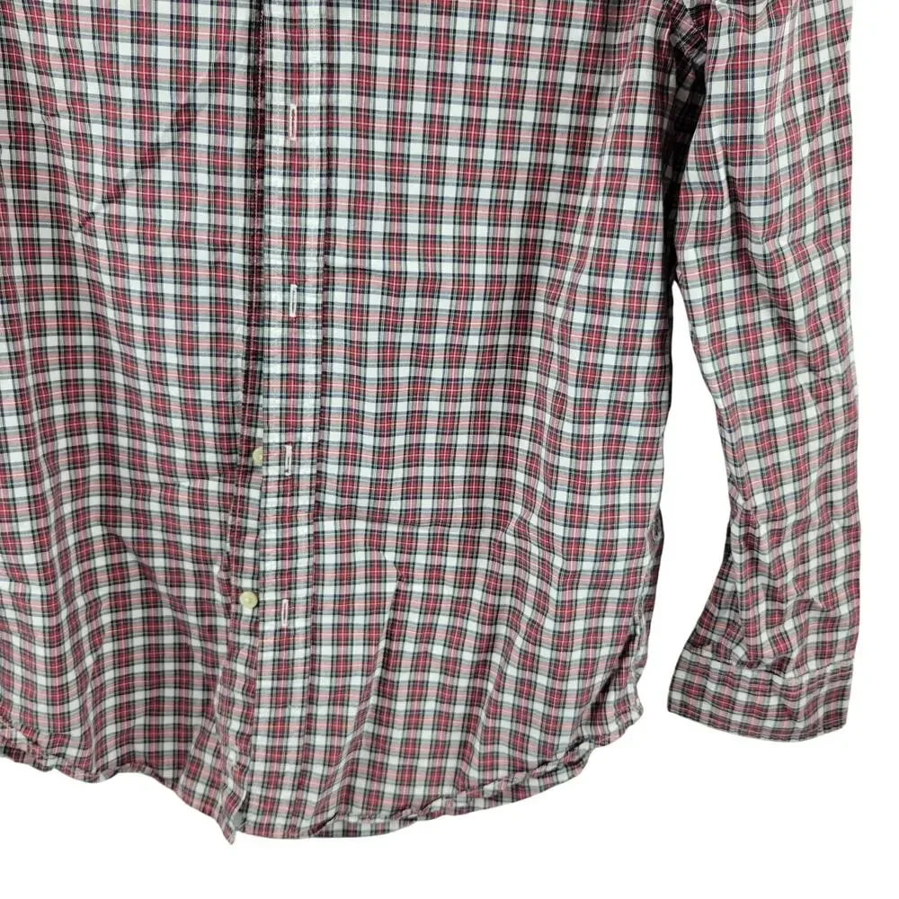 Polo Ralph Lauren Men's XS Shirt Button Down Red Plaid 100% Cotton 80s VTG